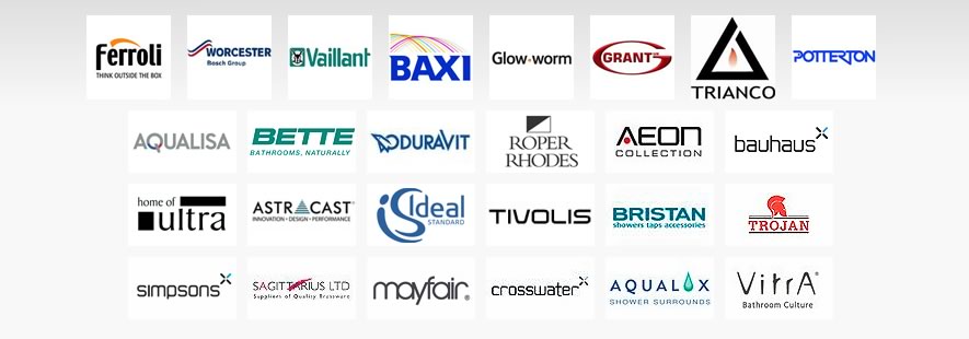 Baxi Duotecs, Biasi, Heatline, Main, Baxi Main, Main Multipoint Balance Flue, Ferroli, Ravenheat, Sime, Valliant, Worchester logos